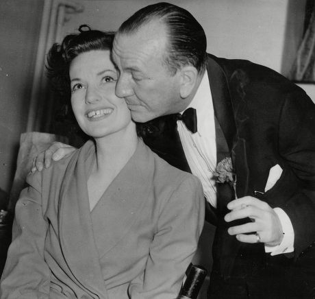 Noel Coward Kisses Judy Campbell At The Savoy In London During The First Night Celebrations For 'relative Values'. Judy Birkin Was The Muse Of Noel Coward And Is The Mother Of Actress Jane Birkin She Died In 2004 Noel Coward Died In 1973