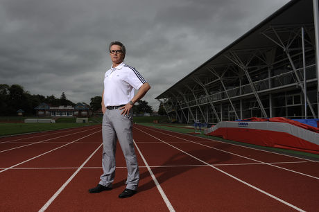 Uk Athletics Head Coach Charles Van Commenee Photographed At The High Performance Track At Loughborough University.