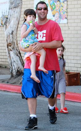 Adam Sandler and daughters leaving  Josephson Academy Of Gymnastics, Los Angeles, America - 01 Oct 2011