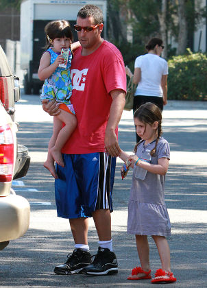 Adam Sandler and daughters leaving  Josephson Academy Of Gymnastics, Los Angeles, America - 01 Oct 2011