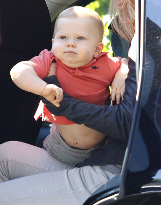 Ali Larters Son Theodore Hayes Macarthur Editorial Stock Photo - Stock