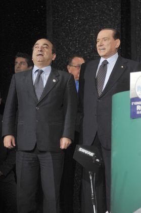 Domenico Scilipoti, President of the Movement forNational Responsibility, and Italian Prime Minister Silvio Berlusconi