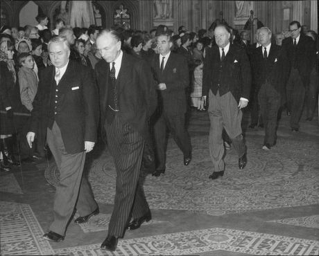 Harold Wilson Sir Alec Douglas Home George Brown Edward Heath Ra Butler Reginald Maudling At State Opening Of Parliament 1964.