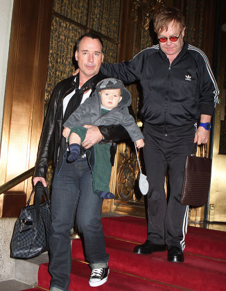 Elton John and David Furnish out and about in New York, America - 27 Oct 2011