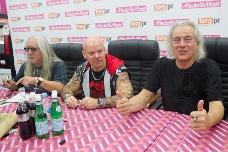 Uriah Heep sign autographs at Media Markt, Moscow, Russia - 30 Oct 2011