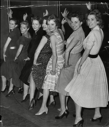 It's A Special Number For The Biggest Star Show Of The Year 'night Of The Stars' At The London Palladium. In The 'chorus' Are From The Left: Sheila Sim Brenda Bruce Jean Kent Dulcie Gray Anna Massey Thelma Ruby And Sally Ann Howes.