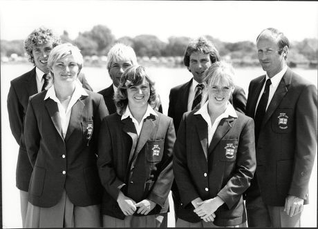 The Peter Stuyvesant European Water Ski Championship At Thorpe Park Chertsey. Pictured Are The British Team Managed By Barry O'dell Captained By Mike Hazelwood Mbe Andy Mapple World Slalom Champion And John Battleday British Trick Record Holder. The