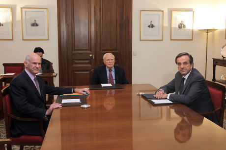 George Papandreou meeting with Greek President and opposition, Presidental palace, Athens, Greece - 06 Nov 2011