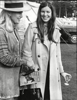 Countess Bathurst And Princess Caroline Of Monaco At Midland Bank Horse Trials 1972