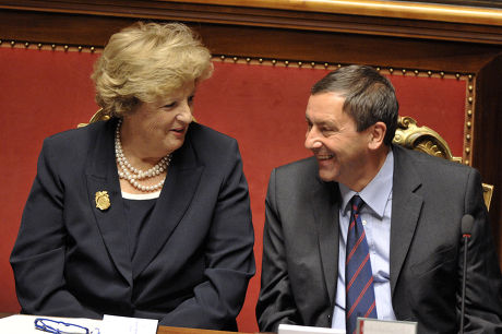 Vote of trust for new government at the Senate, Rome, Italy - 17 Nov 2011