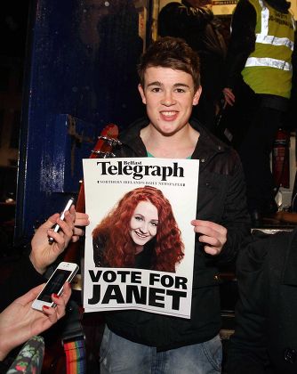 Janet Devlin turn on the Christmas lights in Omagh, Northern Ireland, Britain - 23 Nov 2011