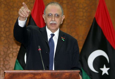 Libyan interim Prime Minister Abdel Rahim el-Keeb press conference, Tripoli, Lybia - 22 Nov 2011