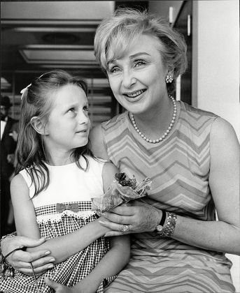Googie Withers Actress With Daughter Amanda Mccallum At London Airport 1971.