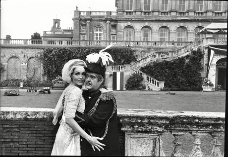Actress Julie Newmar And Actor Zero Mostel Filming At Cliveden House
