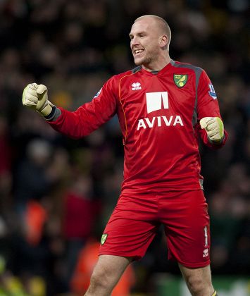 Norwich City Goalkeeper John Ruddy Celebrates Editorial Stock Photo ...