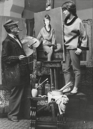 Actress Heather Sears Being Painted By Artist And Society Painter Cowan Dobson