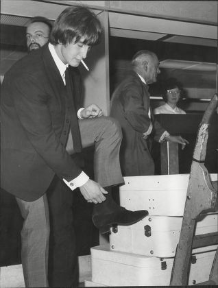 Gordon Waller Of Peter And Gordon Pop Duo Shows Off Boots He Designed Himself 1964.