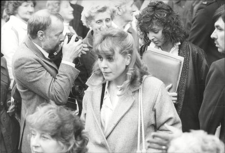 Wendy Jane Walker At Funeral Of Fellow Coronation Street Actress Pat Phoenix 1986.