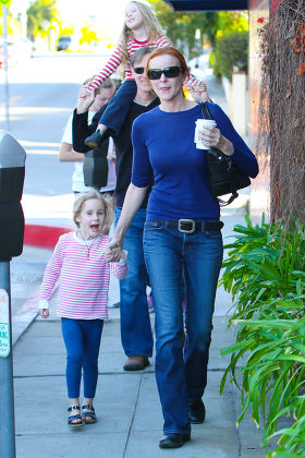 Marcia Cross and Family Out and About, Brentwood, Los Angeles, America - 28 Jan 2012