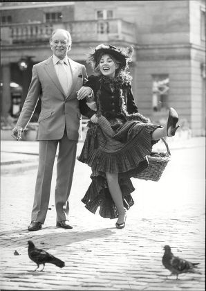 Actress Caroline Villiers And Tony Britton During Filming Of My Fair Lady.