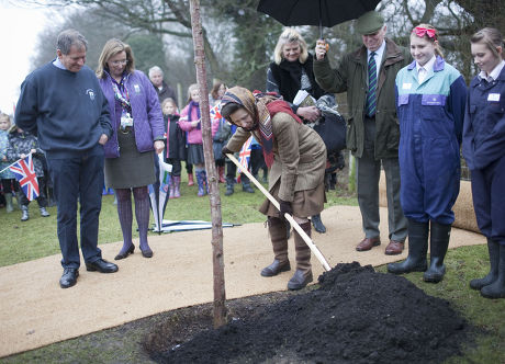 Princess Anne visit to Laverstoke Park Farm to open the education centre, Overton, Hampshire, Britain - 06 Feb 2012