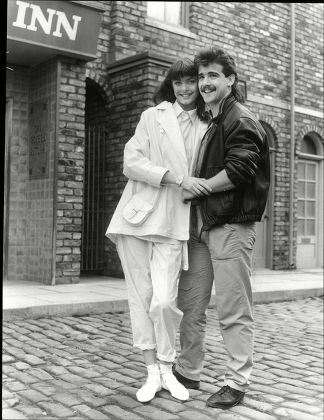 Stephanie Tague And Michael Le Vell Actors From Tv Programme Coronation Street 1985.