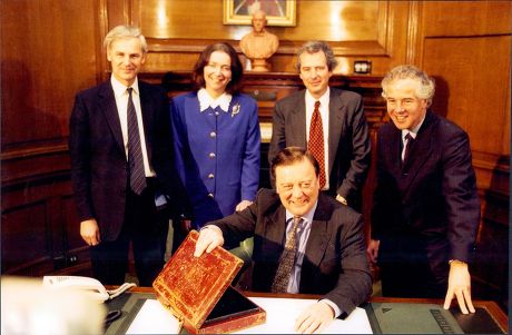 Chancellor Of The Exchequer Kenneth Clarke With His Treasury Team. L-r: David Heathcoat-amery Angela Knight William Waldegrave And Michael Jack.
