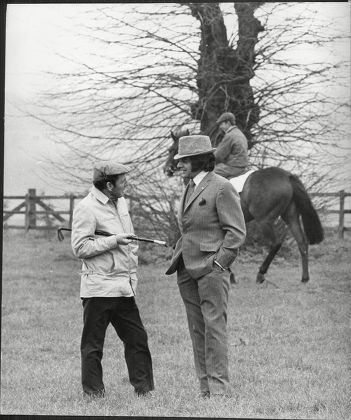 Frankie Vaughan Chats With Racehorse Trainer With Doug Marks At Lambourne Stable Where He Visits His Four Horses