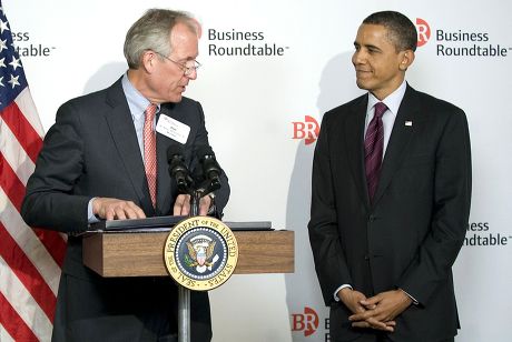 Barack Obama speaks to the Business Roundtable, Washington DC, America - 06 Mar 2012