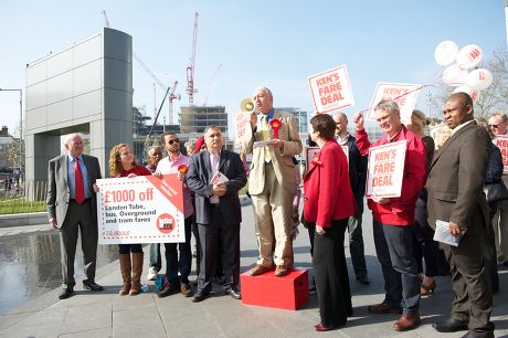Ken Livingstone campaigning during the London mayoral elections, Woolwich, London, Britain - 30 Mar 2012