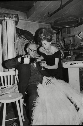 Cyril Hamilton And Serena Armitage Of The Windmill Theatre Share A Drink On The Theatre's Closing Night 1964.