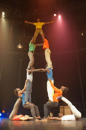 Cirque Mandingue present 'Fote Fore' to kick off Circusfest 2012 at the Roundhouse, London, Britain - 28 Mar 2012