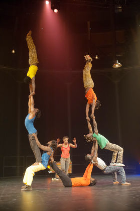 Cirque Mandingue present 'Fote Fore' to kick off Circusfest 2012 at the Roundhouse, London, Britain - 28 Mar 2012