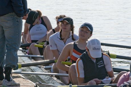 Natalie Redgrave (4th From Back Of Boat) The Daughter Of Sir Steven The Multi Olympic Rower. She Has Been Named To Row In The Womens Oxford Vs Cambridge Boat Race Held A Day After The Mens At Henley On Thames 27th March 2011. Training At The Upper Th