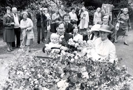 Lady Rose Victoria Brigitte Louise Windsor Lady Rose Windsor Was Christened Today At Barnwell Parish Church Near Peterborough She Is The Daughter Of The Duke And Duchess Of Gloucester. Seen Here With Her Sister Lady Davina Lewis (davina Windsor) And