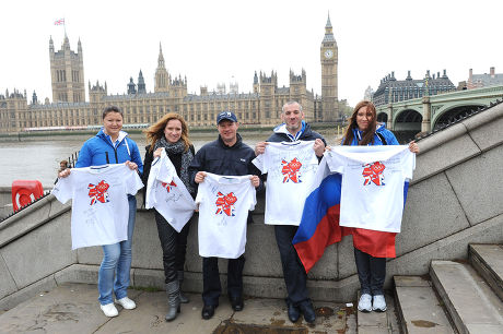 Russian Olympians visit London to see London 2012 Olympic preparations, London, Britain - 24 Apr 2012
