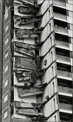 Explosion At Ronan Point Flats At Canning Town East London Picture Shows The Damage To The Building Ronan Point Was A 22-story Tower Block In Newham East London Which Suffered A Partial Collapse When A Gas Explosion Demolished A Load-bearing Wall Cau
