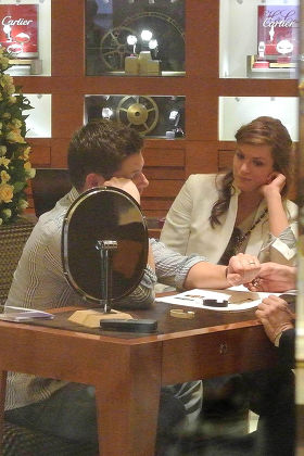 Jensen Ackles and Danneel Harris shopping in Rome, Italy - 30 Apr 2012