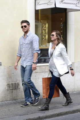 Jensen Ackles and Danneel Harris shopping in Rome, Italy - 30 Apr 2012