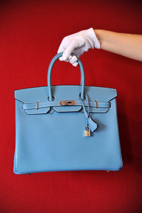 Hermes Blue Birkin Bag 6000 Editorial Stock Photo - Stock Image
