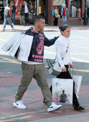 Carlos Tevez and wife Vanesa Mansilla, Manchester, Britain - 14 May 2012