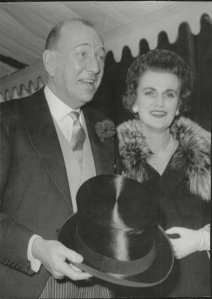 Noel Coward Arrives With The Duchess Of Argyll To The Wedding Of Daphne Fairbanks To David Weston At The Guards Chapel