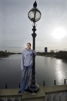 Helen Jenkins at the Serpentine in Hyde Park, London, Britain - 14 Feb 2012