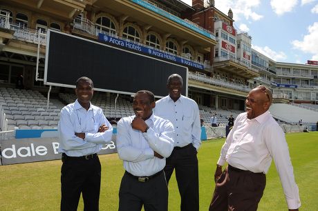 Fire And Babylon Film Launch L-r Michael Holding Gordon Greenidge Joel Garner And Colin Croft At The Oval Spt_gck_090511_cricket Feature The Oval. Picture Graham Chadwick