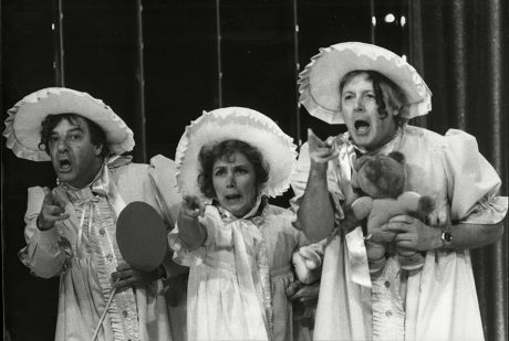 Rehearsals For The Royal Variety Performance At Theatre Royal 1985 The Royal Command Performance Russell Harty Jan Leeming And Michael Aspel