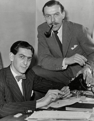 Dennis Norden and Frank Muir at work on the radio programme 'Take it From Here', Britain - 31 May 1950