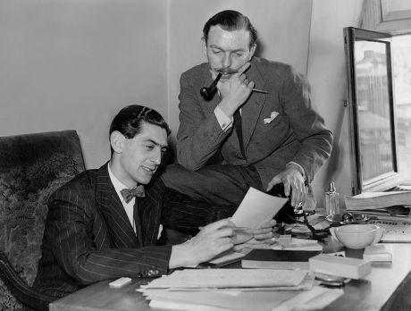 Dennis Norden And Frank Muir Bbc Scriptwriters At Work On The 'take It From Here' Radio Show.