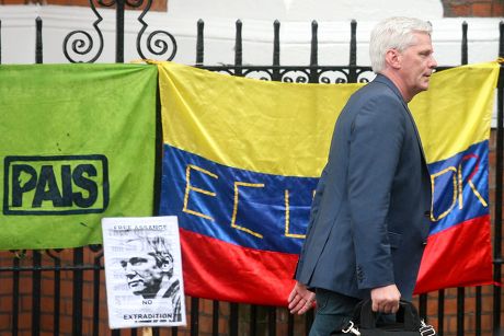 Julian Assange requests asylum at Embassy of Ecuador, London, Britain - 21 Jun 2012