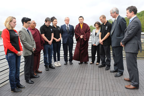 His Holiness Karmapa Thaye Dorje on board HMS President, London, Britain  - 16 Jul 2012