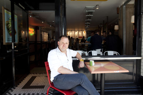 Henry Dimbleby at his LEON fast food restaurant in Soho, Old Compton Street, London, Britain - 11 Jul 2012